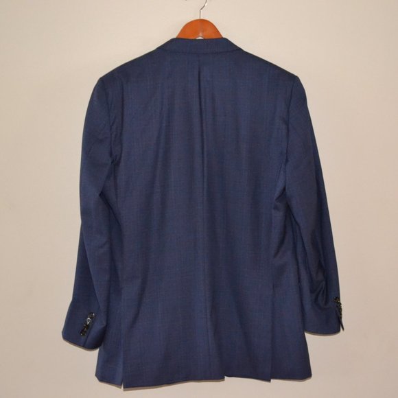 Coppley Drago blue tweed wool Super 130’s blazer sport coat jacket, sz 48 - Picture 10 of 13